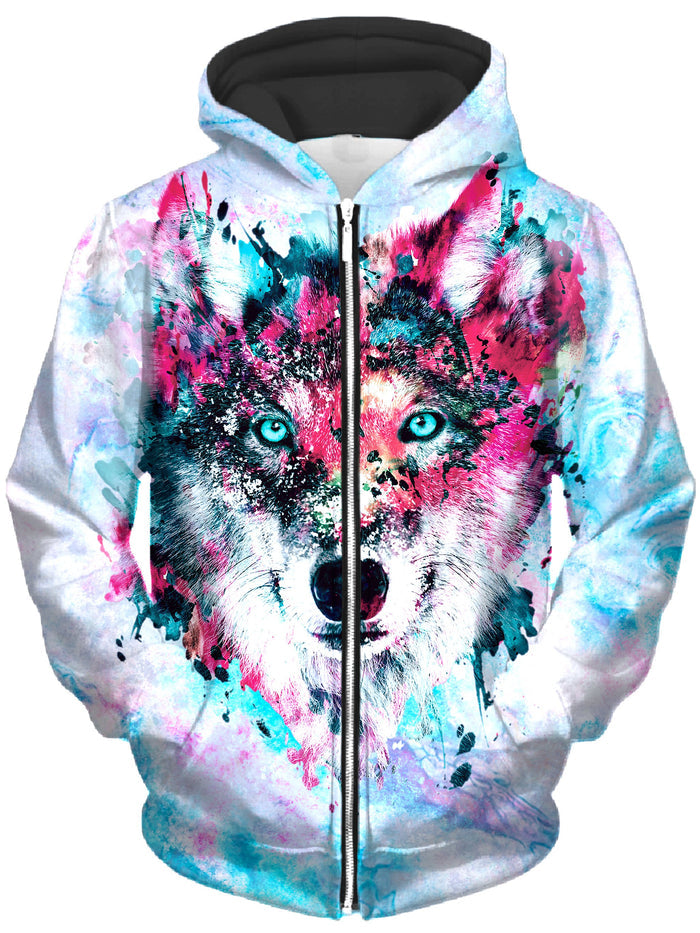 Wolf Unisex Zip-Up Hoodie Riza Peker Epic Hoodie