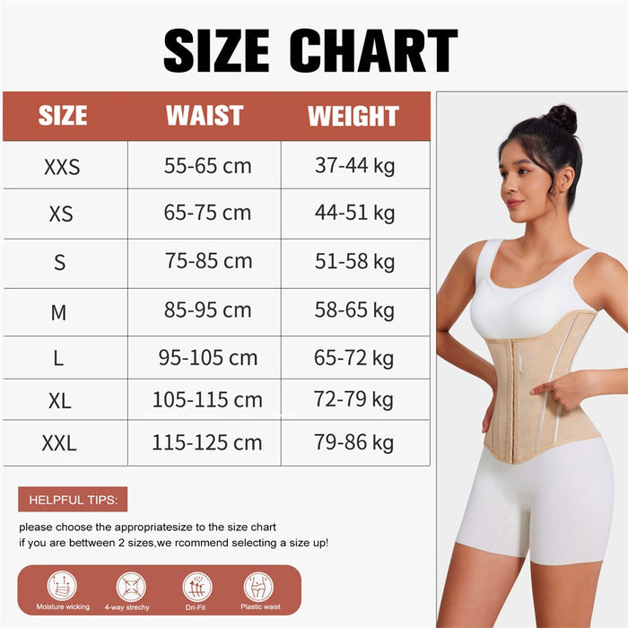 Women Trimmer Cincher Corset Double Belt Wrap Girdle Waist Trainer Shapewear