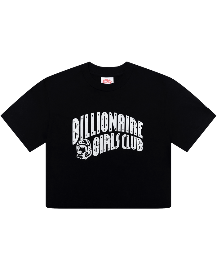 Womens Classic Curve Logo Cropped Tee