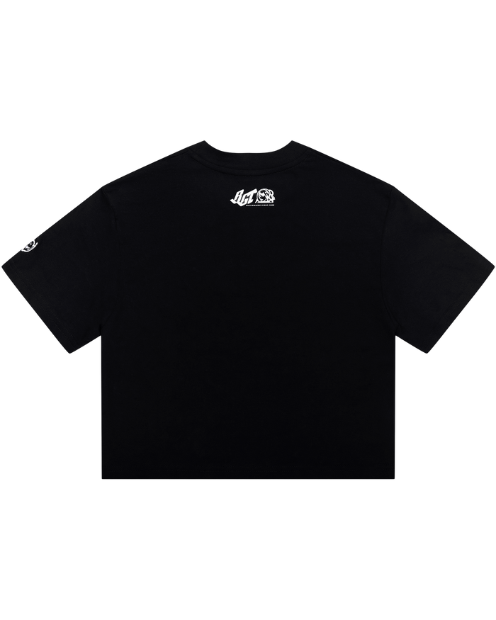 Womens Classic Curve Logo Cropped Tee