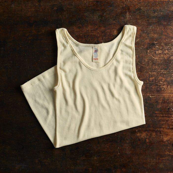 Women's Merino Wool & Silk Sleeveless Top - Natural