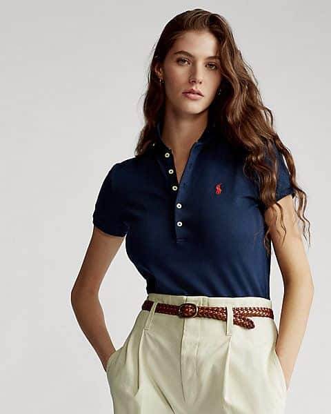 Womens polo Shirt - Dark Blue - Dubai Offers Today