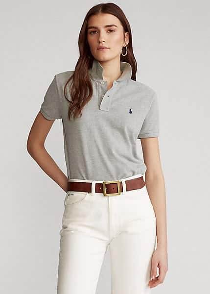 Womens Polo Shirt - Grey - Dubai Offers Today