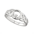 Women's Silver Celtic Claddagh Ring