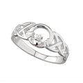 Women's Silver Celtic Claddagh Ring