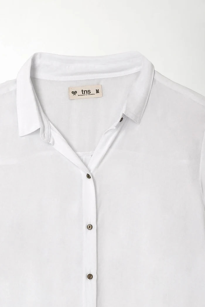 Women's White Long Sleeve Shirt