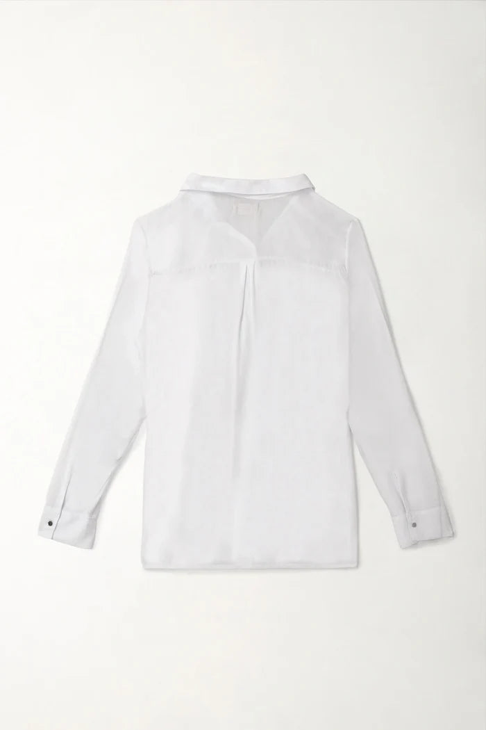 Women's White Long Sleeve Shirt