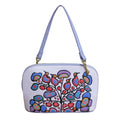 Woodland Floral convertible crossbody bag with Indigenous floral design – front view