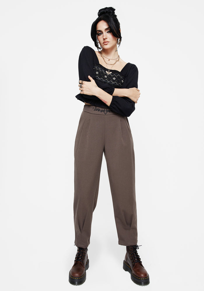 Woodruff Embroidered Balloon Leg Trouser