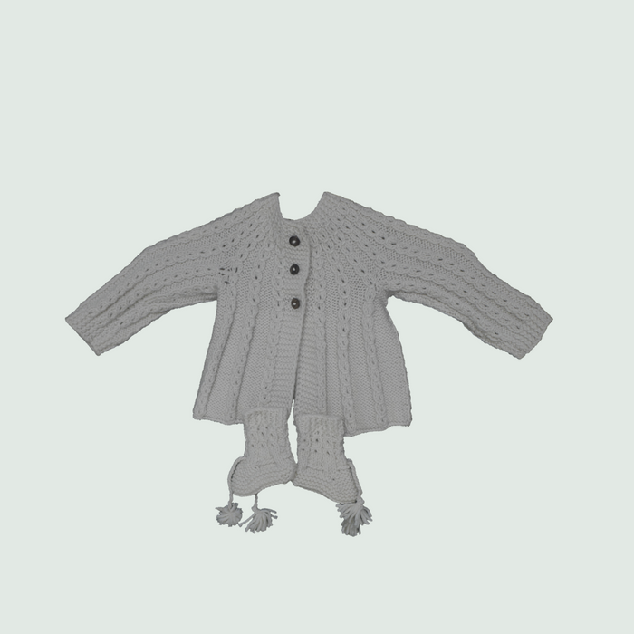 Woolen Hand Knit Baby Cardigan I 100% Organic Yarn - Mojopanda Organic  Store