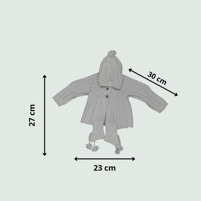 Woolen Hand Knit Baby Cardigan I 100% Organic Yarn - Mojopanda Organic  Store