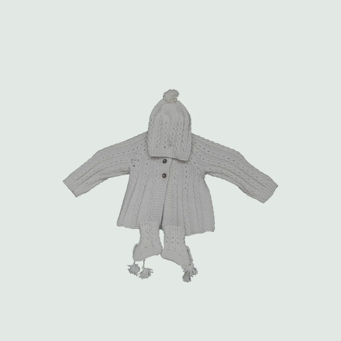 Woolen Hand Knit Baby Cardigan I 100% Organic Yarn - Mojopanda Organic  Store