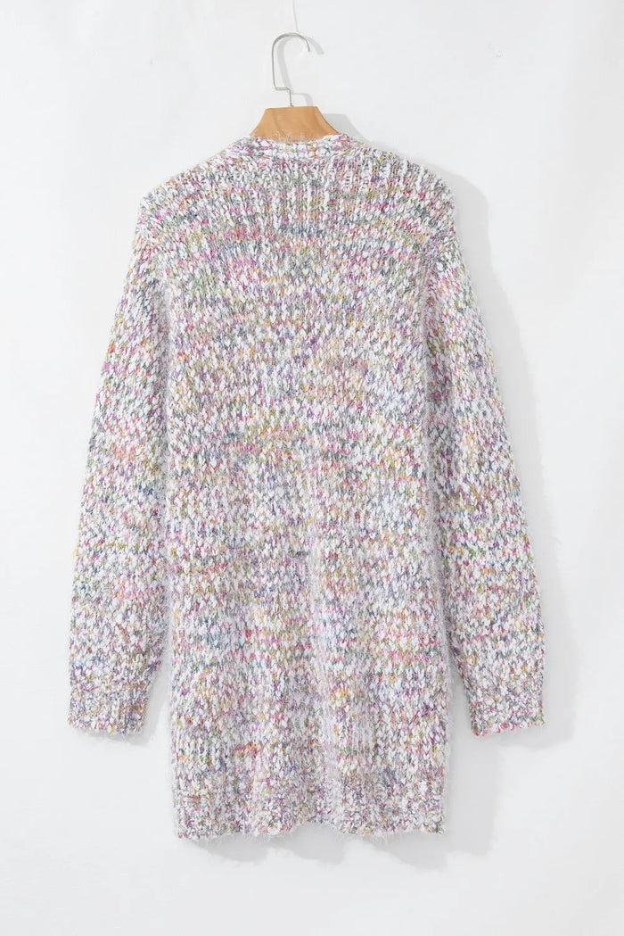 Yellow Multicolour Confetti Open Front Knit Cardigan - Sweaters & Cardigans/Cardigans
