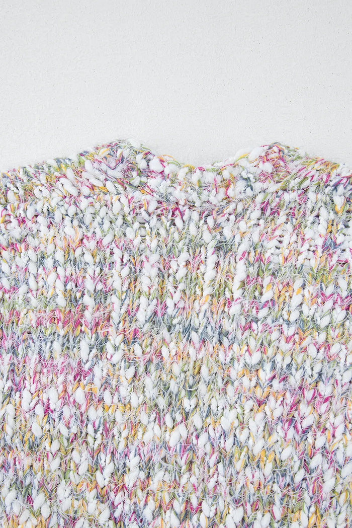 Yellow Multicolour Confetti Open Front Knit Cardigan - Sweaters & Cardigans/Cardigans