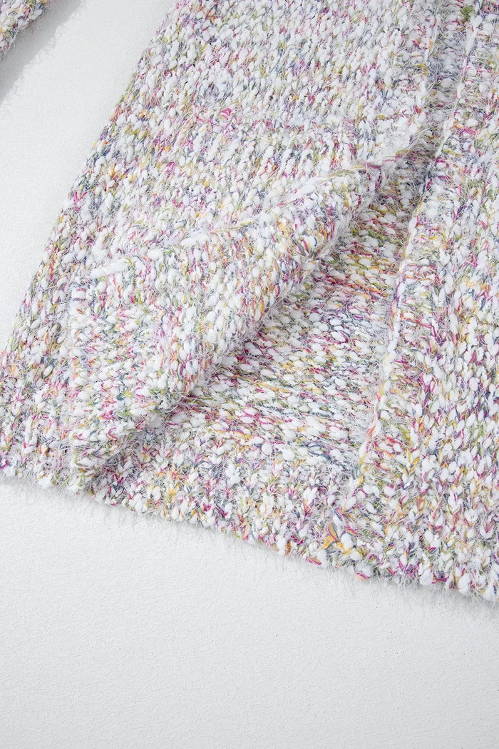 Yellow Multicolour Confetti Open Front Knit Cardigan - Sweaters & Cardigans/Cardigans