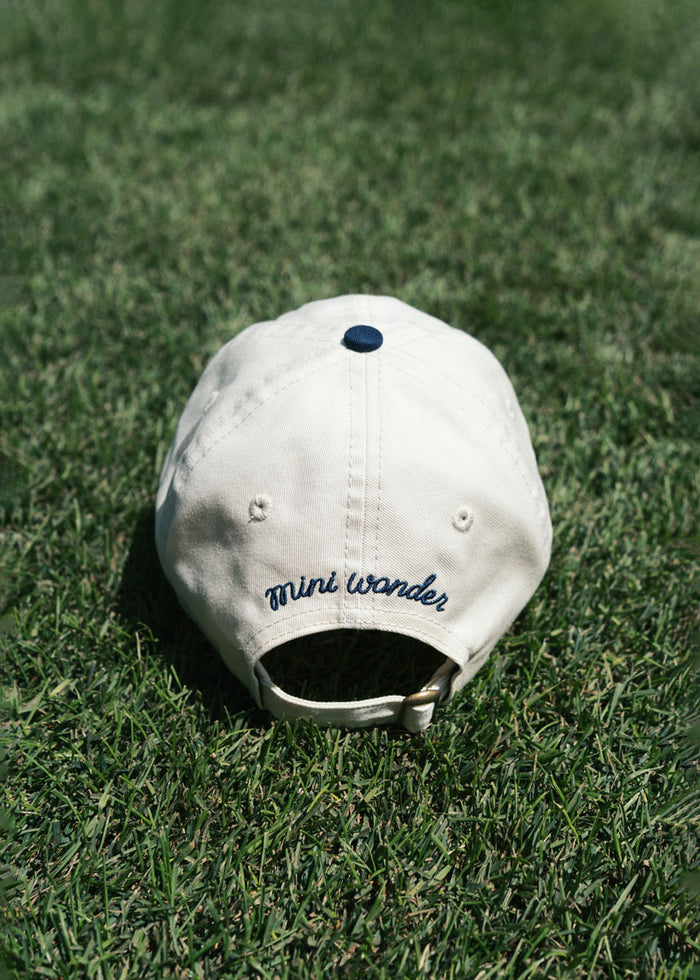 Youth Cubs Baseball W Flag Dad Hat - Ivory & Navy