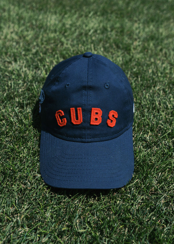 Youth Cubs Felt Applique Dad Hat - Navy