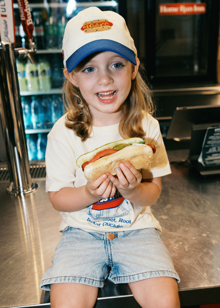 Youth Cubs Hot Dog Two-Tone Hat - Ivory & Royal