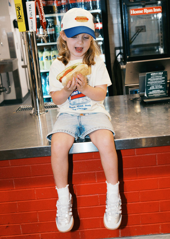 Youth Cubs Hot Dog Two-Tone Hat - Ivory & Royal