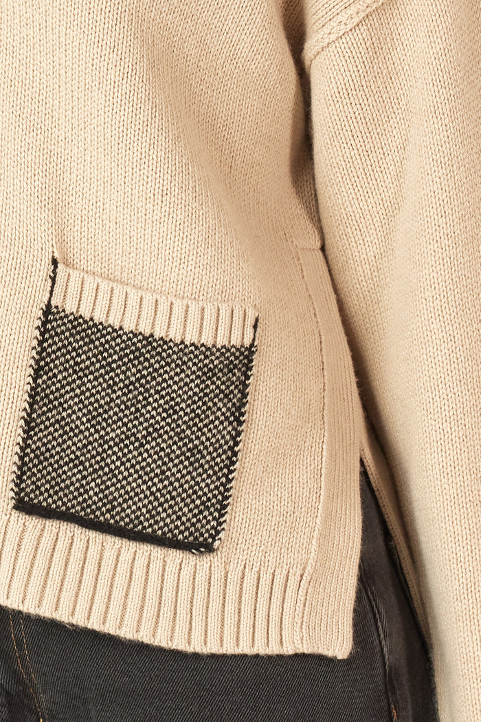 Zaket & Plover - Birdseye Pocket Cardi - Barley ZP7101