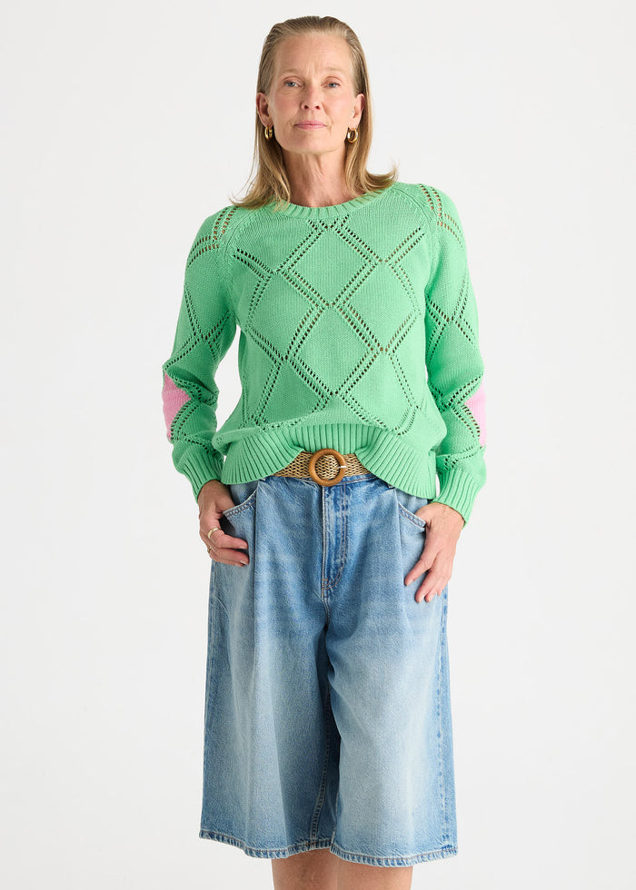 Zaket & Plover - Diamond Detail Jumper - Mint