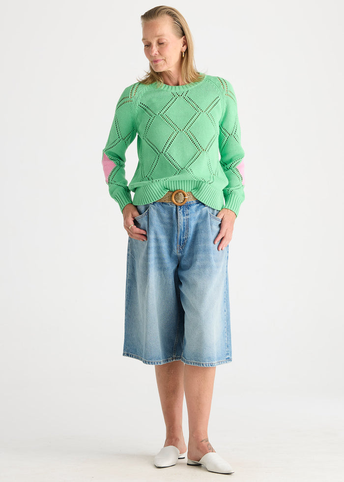 Zaket & Plover - Diamond Detail Jumper - Mint