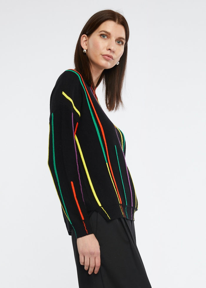 Zaket & Plover - Ottoman Stripe Jumper - Black