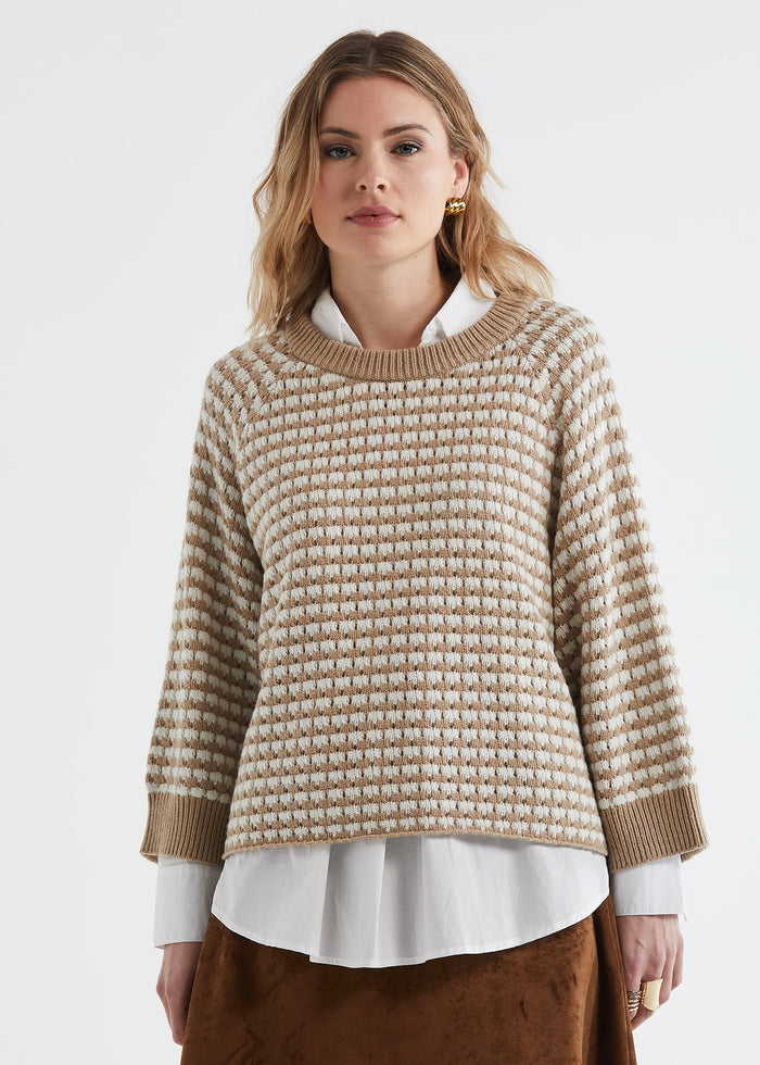 Zaket & Plover - Texture Jumper - Camel - ZP7105 - Camel.