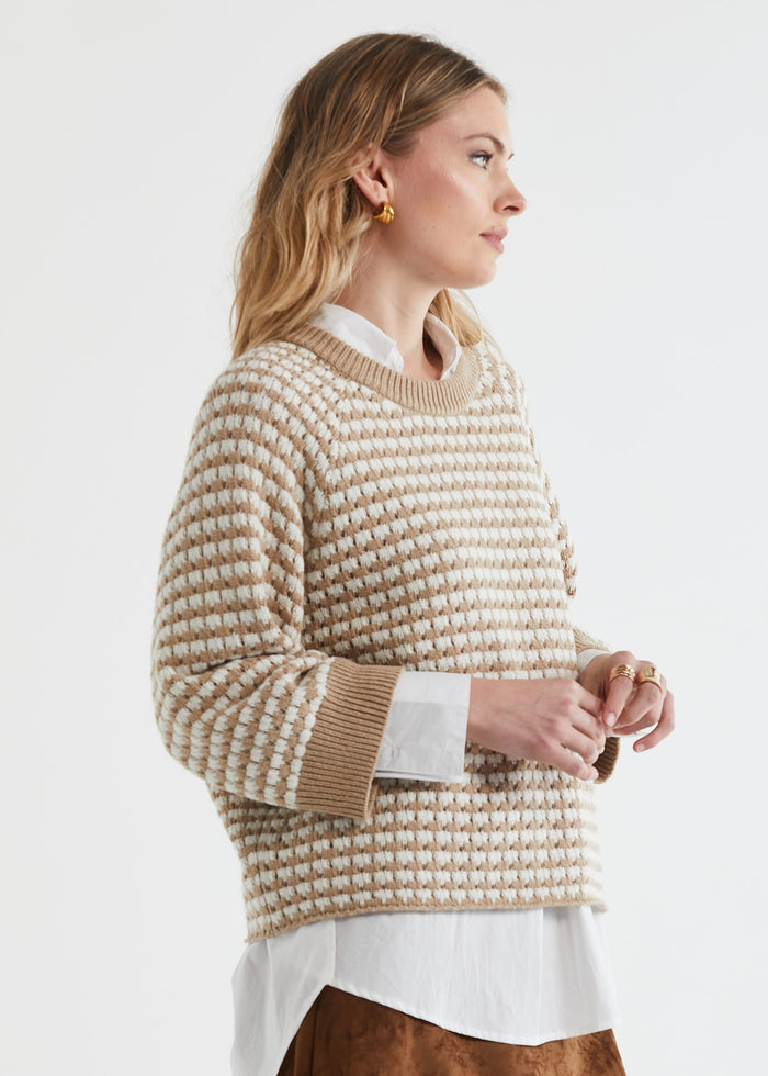Zaket & Plover - Texture Jumper - Camel - ZP7105 - Camel.