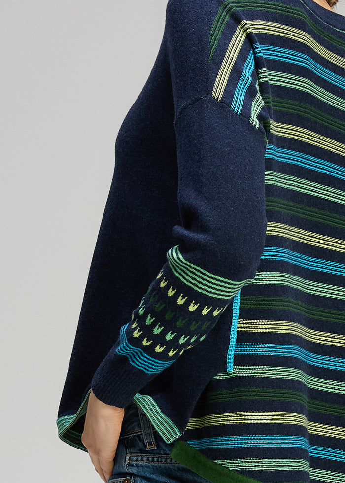 Zaket & Plover - Textured Swing Jumper - Dark Denim (ZP8126)